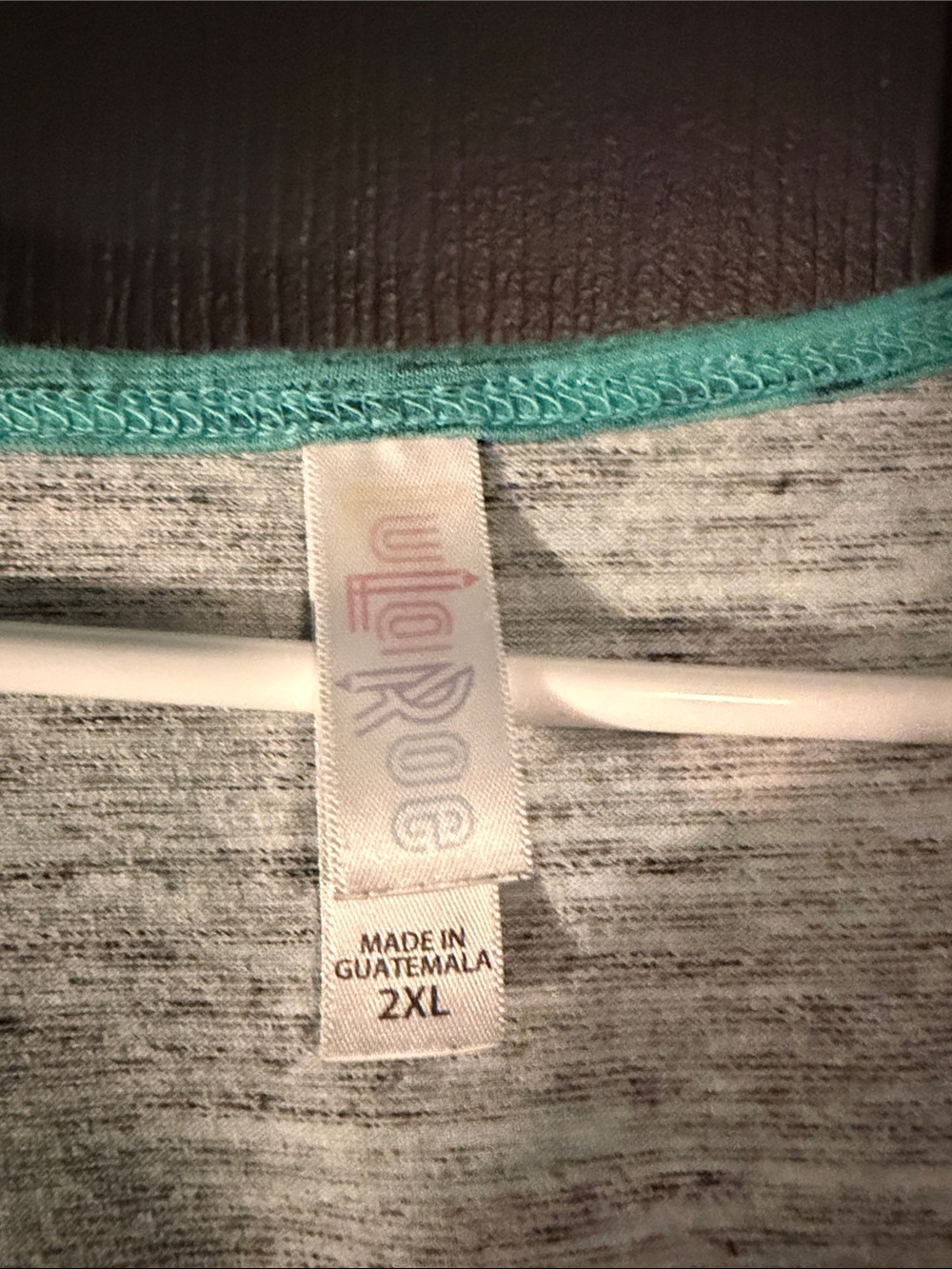 LuLaRoe Mint Green Long-Sleeve Tee with White Polka Dots - Picture 2 of 3